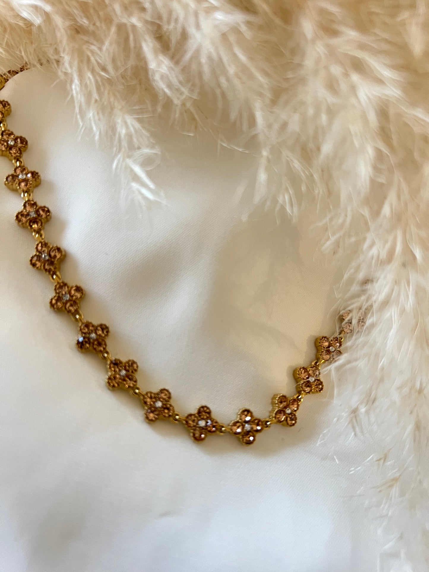 Collier Trèfle marron