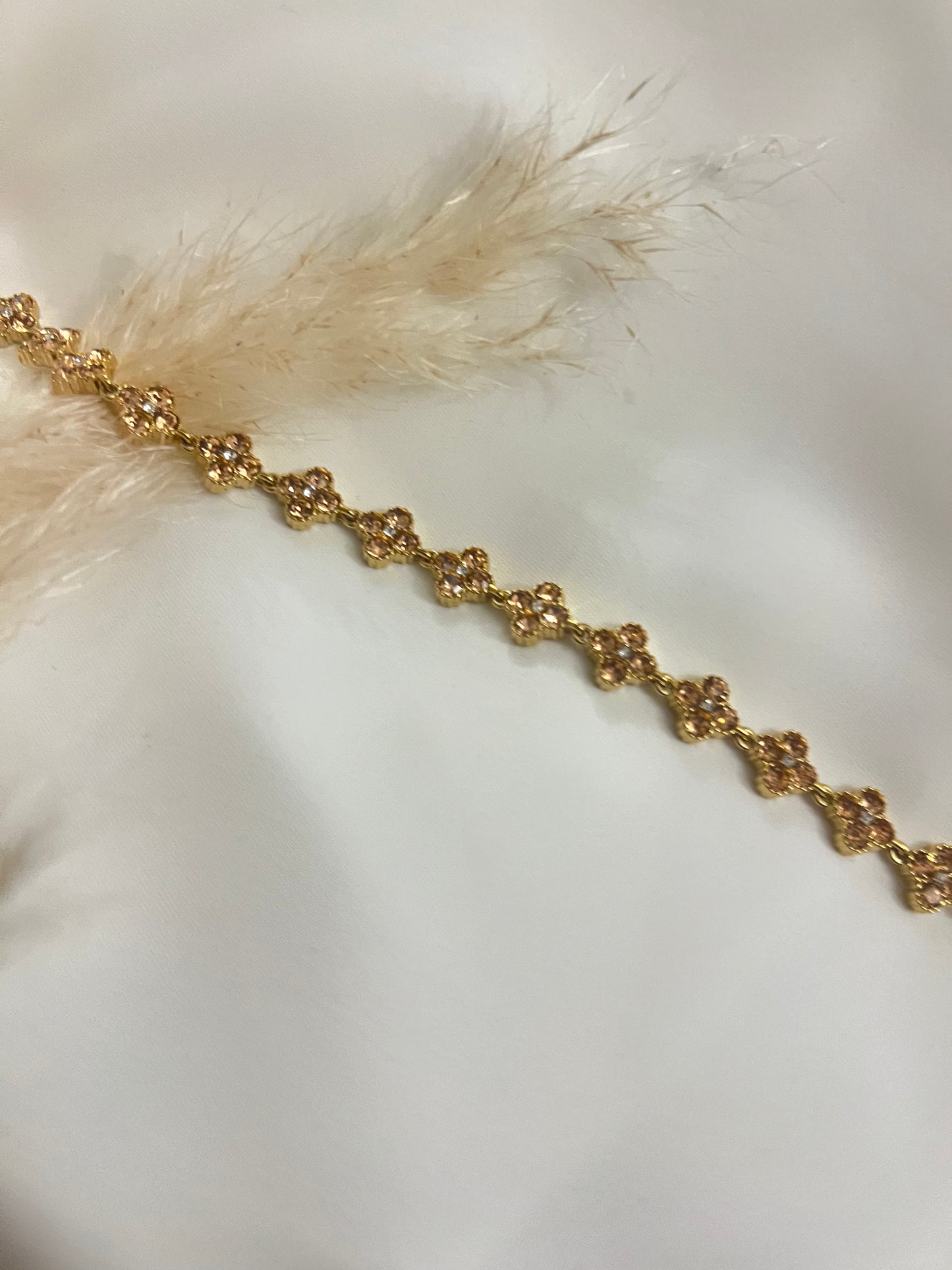 Gourmette Trèfle marron