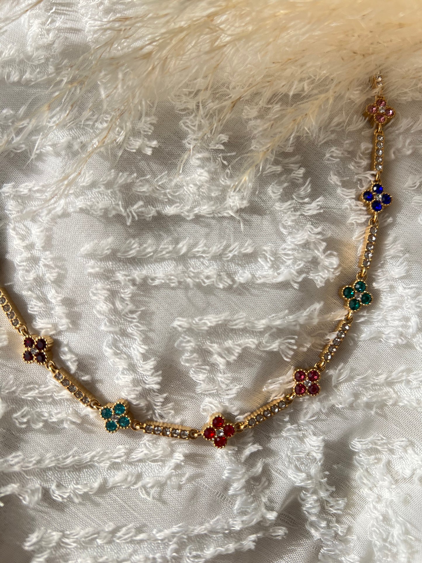 Collier trèfle couleur