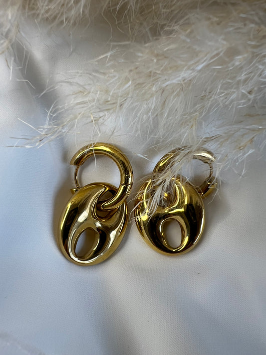 Boucles d’oreilles café