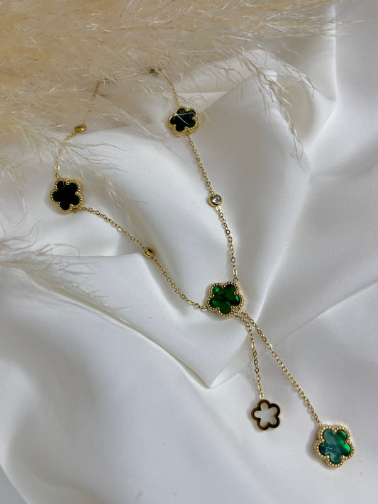 Collier trèfle vert