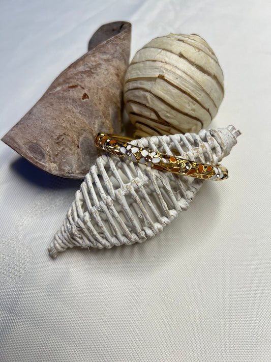 Bracelet orange blanc