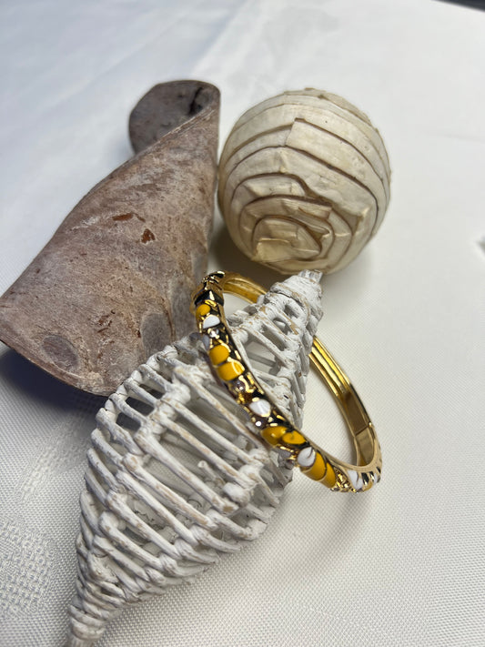 Bracelet jaune blanc