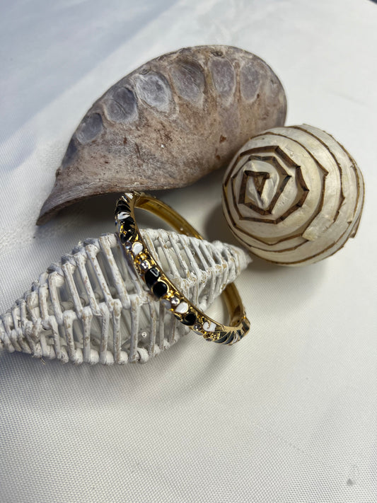 Bracelet noir blanc