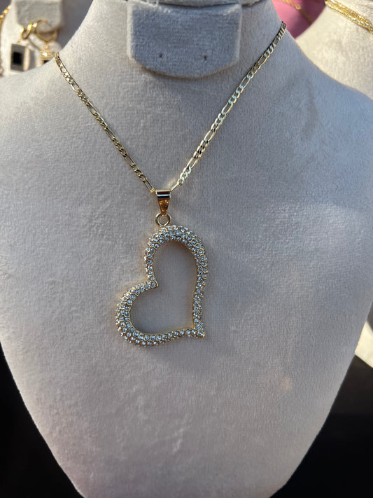 Collier cœur plaqué or